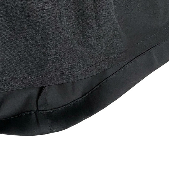 Ted Baker Black Ruffled Satin Mini Dress Shift Cocktail Tunic Style Size 0 - Picture 7 of 11